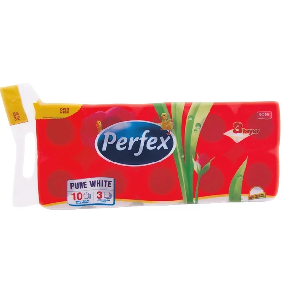 Perfex WC papír 10tekercs (8+2) 3rétegű
