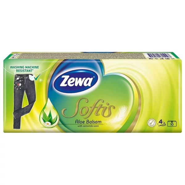 Zewa Softis papírzsebkendő Aloe Balsam 10x9db