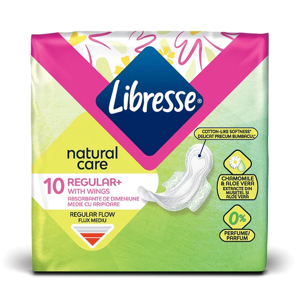 Libresse Natural Care Normal+ egészségügyi betét 10db
