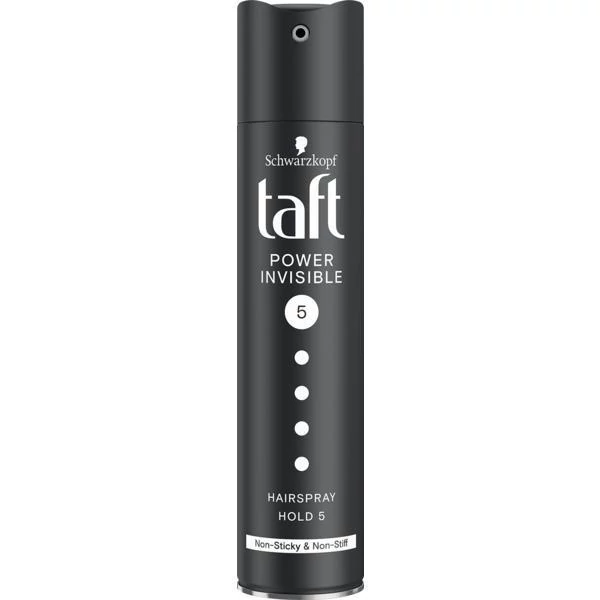 Taft hajlakk power invisible fekete-fehér mega strong 5 250ml