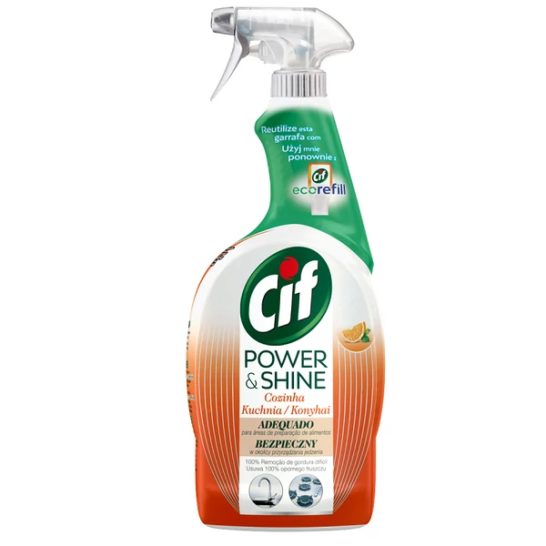Cif power & shine konyhai zsíroldó spray 750ml