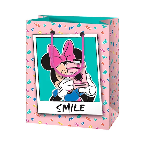 Minnie Egér közepes méretű ajándéktáska 18x23x10cm-es