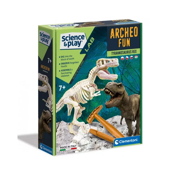 Science & Play: T-Rex fluoreszkáló régészeti készlet - Clementoni