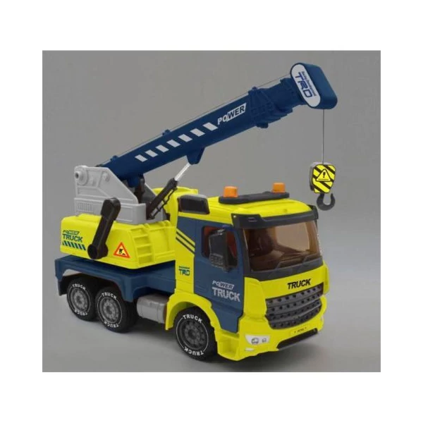 Power Truck emelődarus teherautó fénnyel és hanggal 40cm