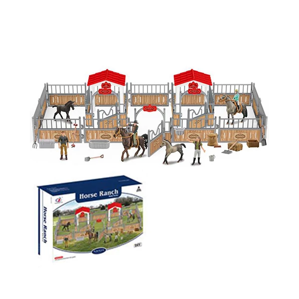 Horse Ranch prémium lovarda kezdőszett figurákkal, karámmal és kiegészítőkkel