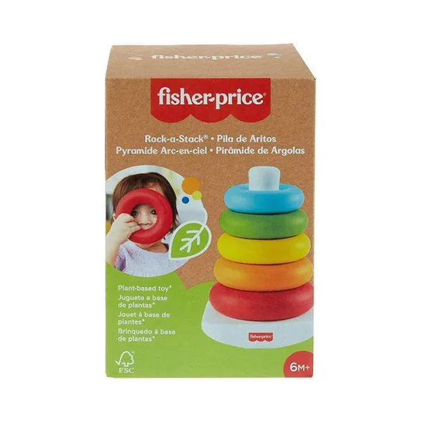 Fisher-Price: ECO Színes gyűrűpiramis bébijáték - Mattel