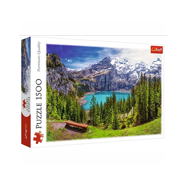 Oeschinen-tó Alpok, Svájc 1500db-os prémium puzzle - Trefl