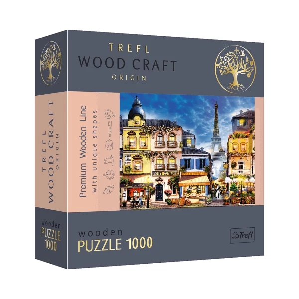 Wood Craft: Francia sikátor 1000db-os prémium fa puzzle - Trefl