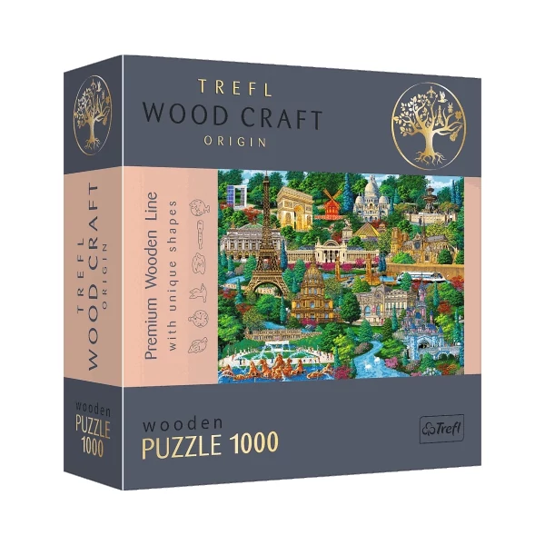 Wood Craft Híres helyek: Franciaország 1000db-os prémium fa puzzle - Trefl