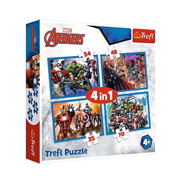 Bátor Bosszúállók 4 az 1-ben 35-48-54-70db-os puzzle - Trefl