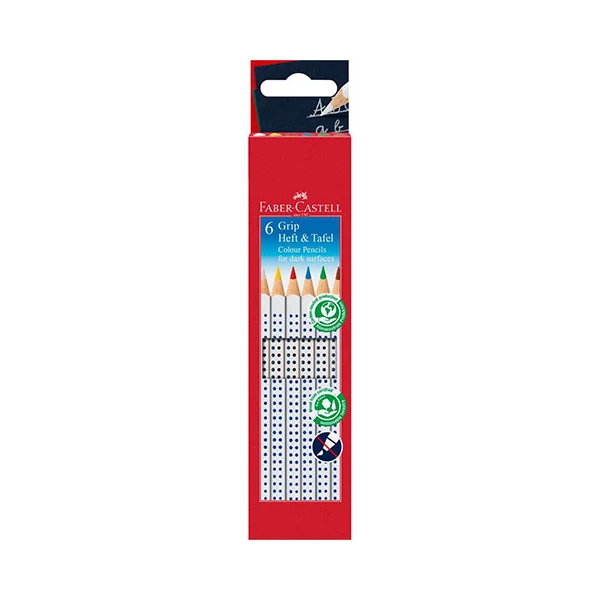 Faber-Castell: Grip színes ceruza készlet sötét felületre 6db-os