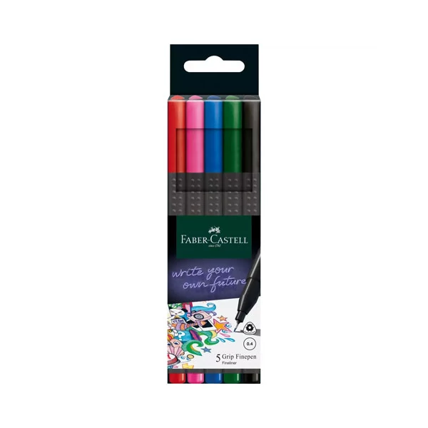Faber-Castell: Grip 0,4mm-es tűfilctoll szett 5db-os