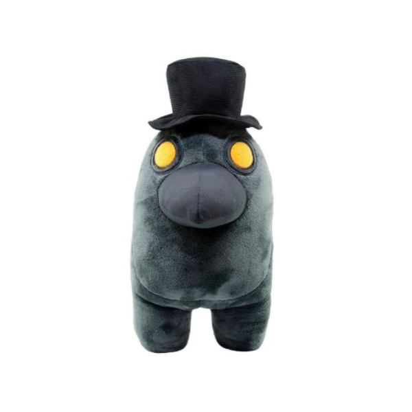 Among Us fekete 25cm-es plüss figura kalappal