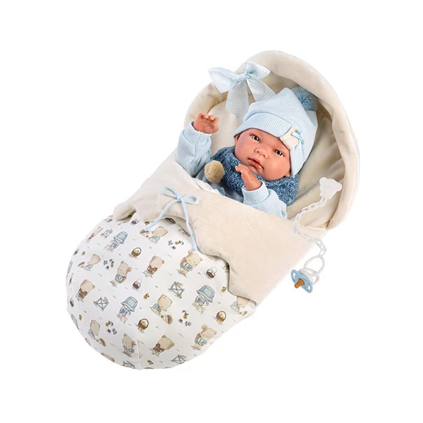 Llorens: Nico újszülött 40cm-es baba pólyában (73885)