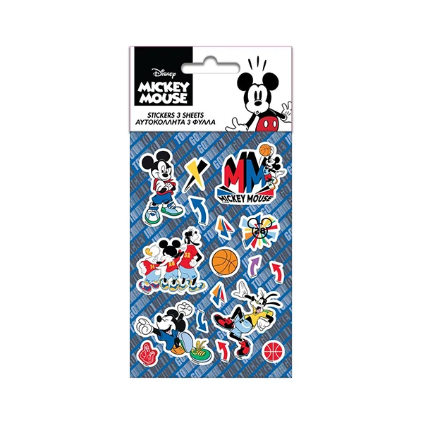 Mickey egér matrica szett 8x12cm 5 lap