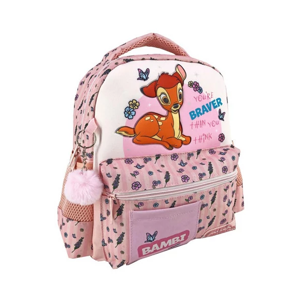 Bambi pink 3D mintás ovis hátizsák 27x10x31cm