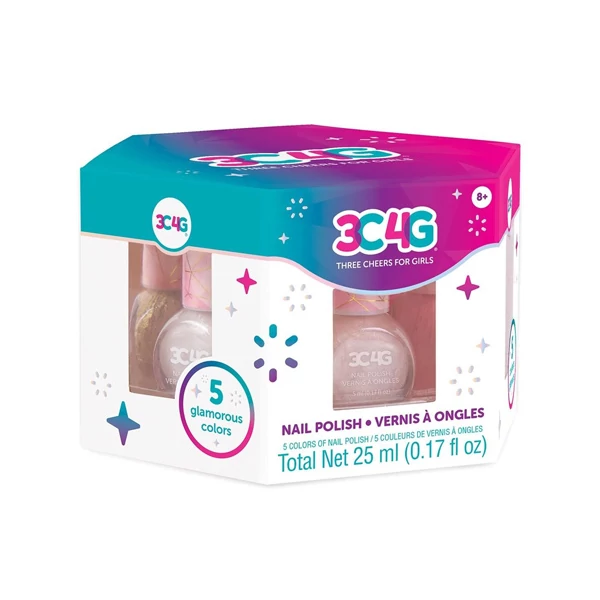 Make it Real: 3C4G pink arany 5db-os körömlakk szett