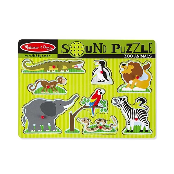 Fa hangos formapuzzle állatkerti állatokkal - Melissa & Doug