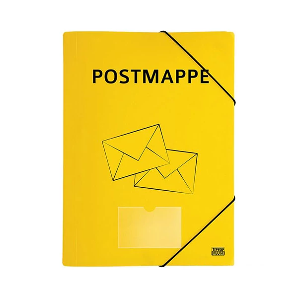 Spirit: Postmappe sárga PVC gumis dosszié A4-es