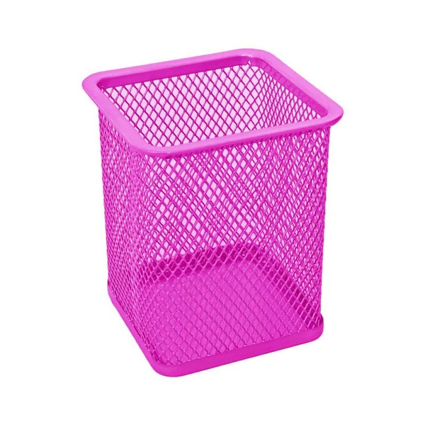 Spirit: Neon pink fémhálós szögletes ceruzatartó