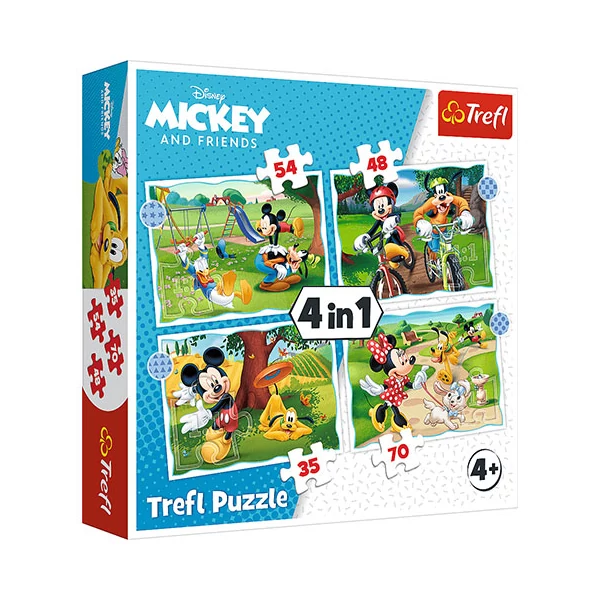 Mickey egér szép napja 4 az 1-ben puzzle - Trefl