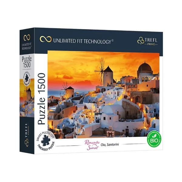Romantikus naplemente, Oia, Santorini 1500db-os puzzle - Trefl