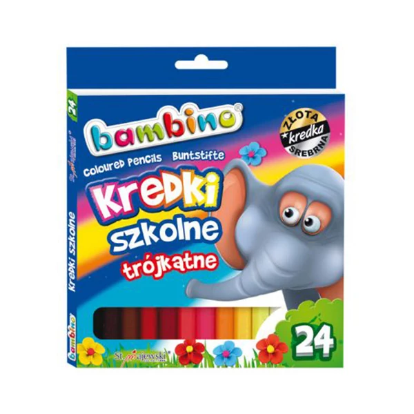 Bambino: Háromszögletű színesceruza készlet 24db
