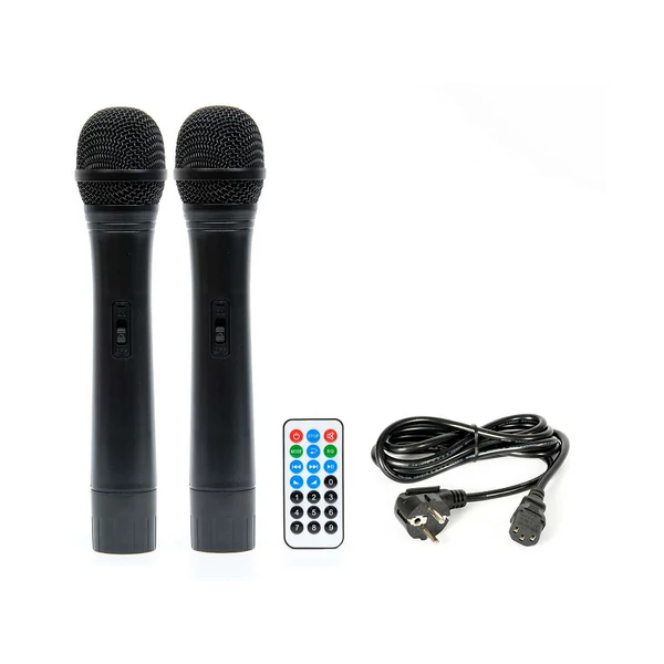Thunder ACCU-10 400W akkumulátoros hordozható hangfal (2xMik + MP3 + Bluetooth + FM)