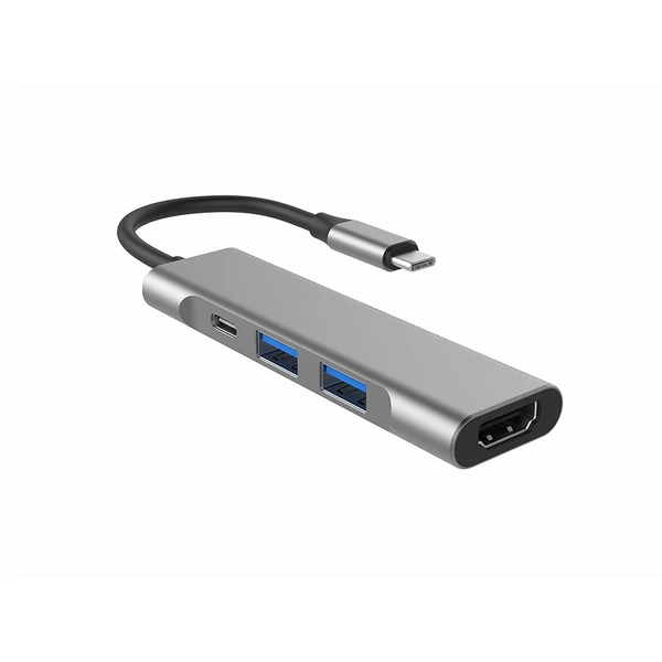 Thunder HBC-104, USB-C átalakító 4in1 + gyorstöltés (65W)