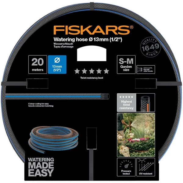 Fiskars Locsolótömlő, 13 mm (1/2'), 20 m Q5 (1027107)