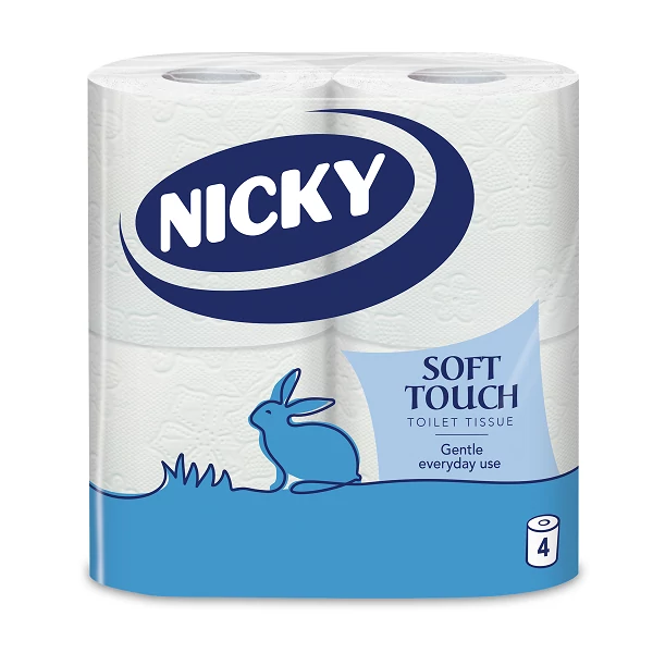 Nicky Soft Touch toalettpapír 4 tekercs 2 rétegű 110 lap