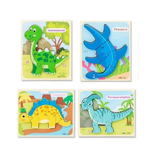 Fa dinoszauruszos formapuzzle többféle változatban