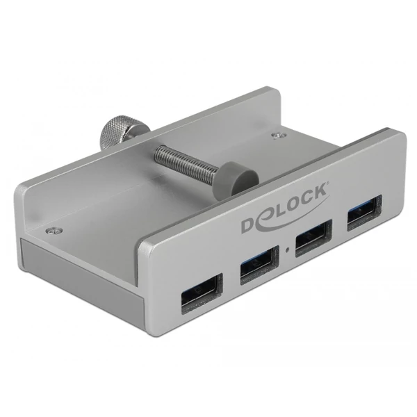 Delock Külso USB 3.0 hub 4 bemenettel záró csavarral