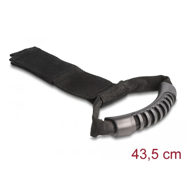 Delock Szállító pánt tépőzáras rögzítővel Hx 435 x Sz 50 mm fekete 2 db.