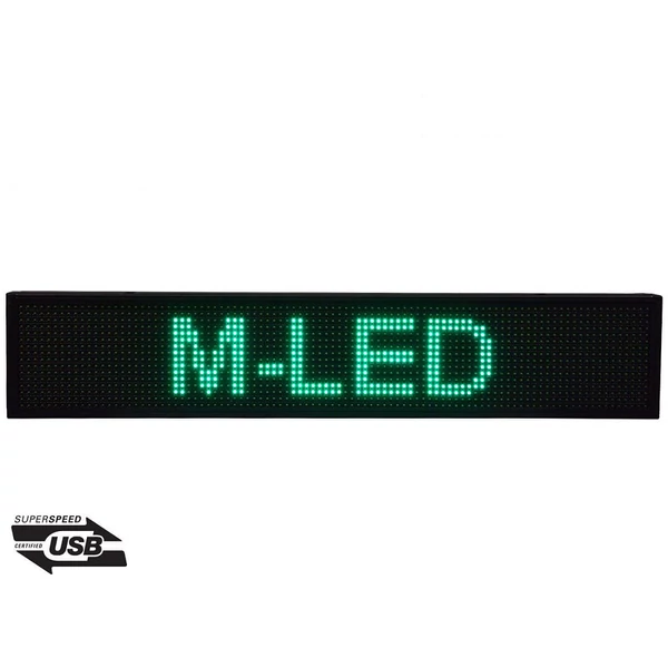 M-LED ID-16x96G (16x96 cm) BELTÉRI LED fényújság (ZÖLD)