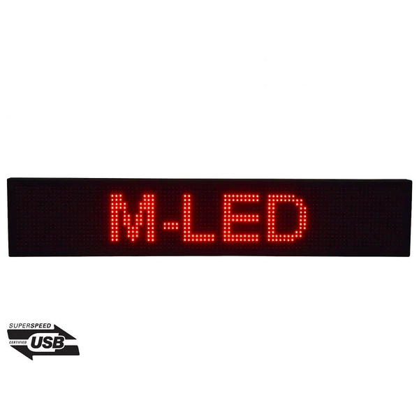 M-LED ID-16x96R (16x96 cm) BELTÉRI LED fényújság (PIROS)