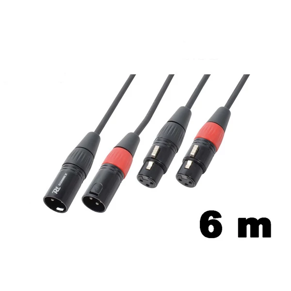 PD Connex CX60-6 sztereo jelkábel  (2x XLR mama - 2x XLR papa) - (6 m)