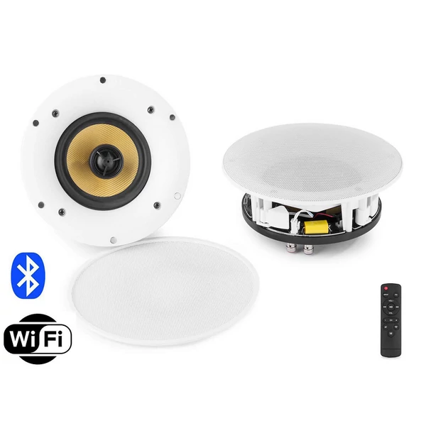Power Dynamics WCS80 2 utas aktív beépíthető, álmennyezeti hangszórópár (8") + Bluetooth + WiFi