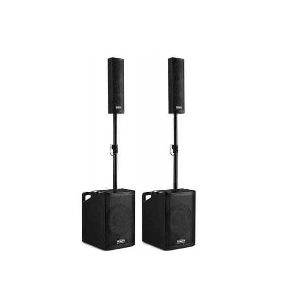Vonyx VX1050BT 2,2 aktív hangfal szett 1150W + 1x Mikrofon + Állvány (MP3 + BLUETOOTH)