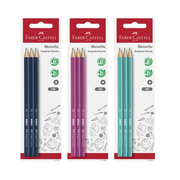 Faber-Castell: Grafit ceruza 1111 HB 3db-os szett háromféle változatban