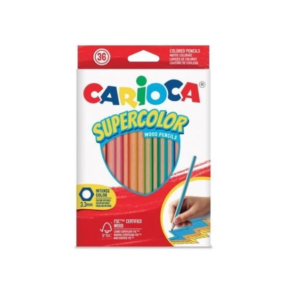 SuperColor háromszög alakú 36db-os színesceruza készlet - Carioca