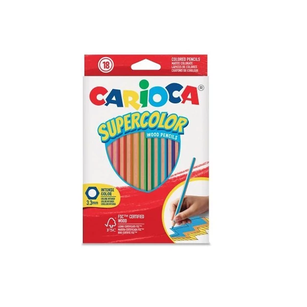 Supercolor színes ceruza 18db-os szett - Carioca