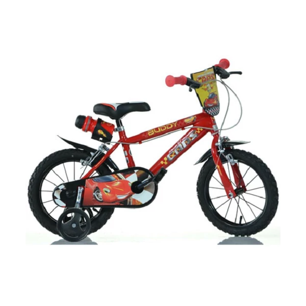 Cars piros gyerek bicikli 14-es méretben - Dino Bikes kerékpár