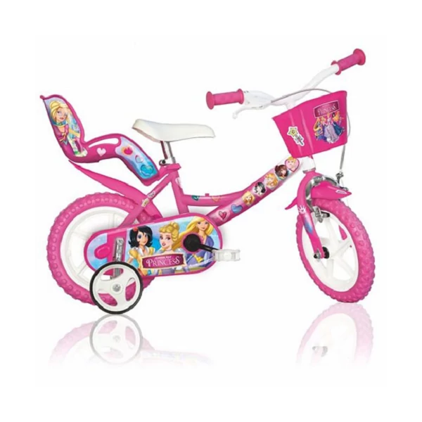 Princess rózsaszín gyerek bicikli 12-es méretben - Dino Bikes kerékpár