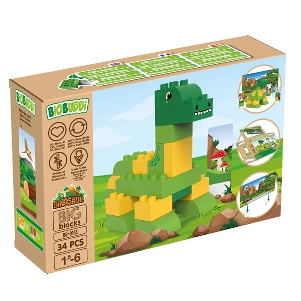 Brontosaurus | építőjáték | 21 db építőkocka | BiOBUDDi BB-0185