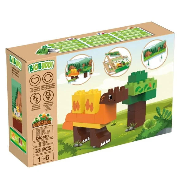 Stegosaurus | építőjáték | 20 db építőkocka | BiOBUDDi BB-0186