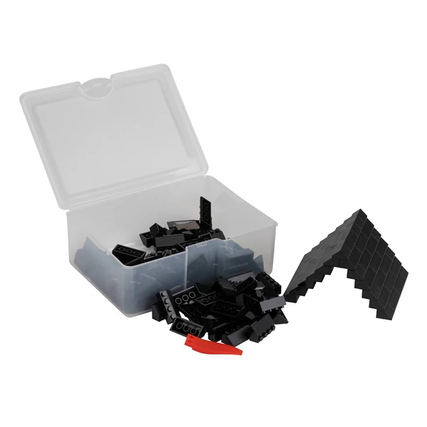 Fekete tetőelemek | építőkocka készlet | 150 db építőkocka | Q-BRiCKS®