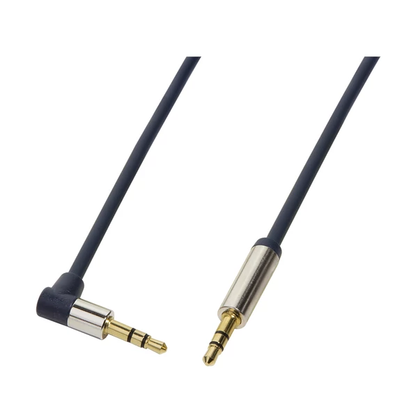 Logilink audió kábel 3.5 mm Sztereó M/M 90' elfordított, 1,5 m, kék
