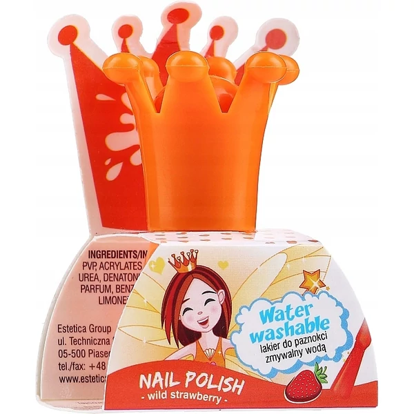 Vízzel lemosható gyermek körömlakk narancs színben 5ml