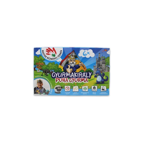 Gyurmakirály gyurmakészlet 6db-os kiszerelésben 3 féle változatban 